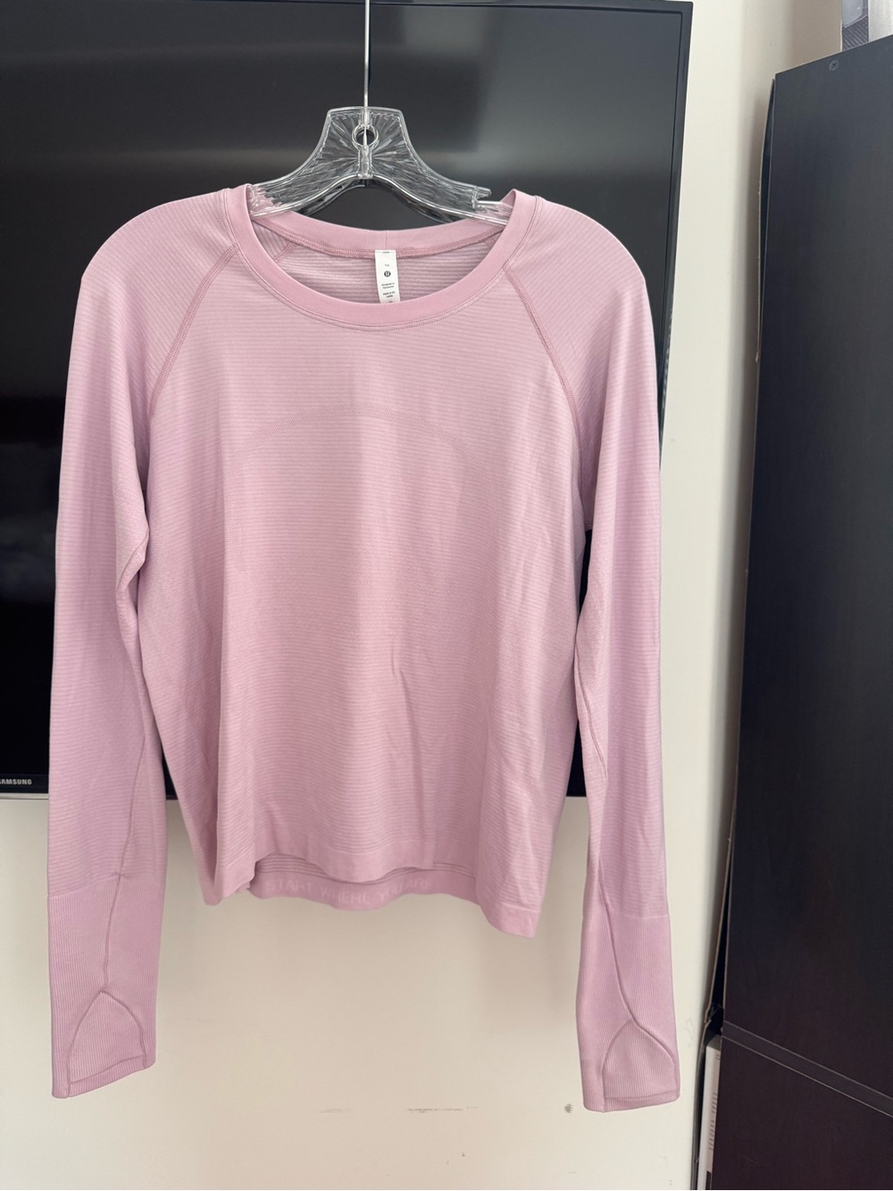 lululemon athletica Light Pink Long Sleeve Crewneck